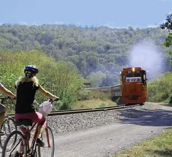 Couple biking GAP