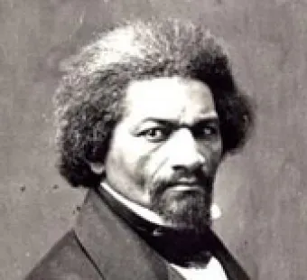 Black and White Painting of Frederick Douglass